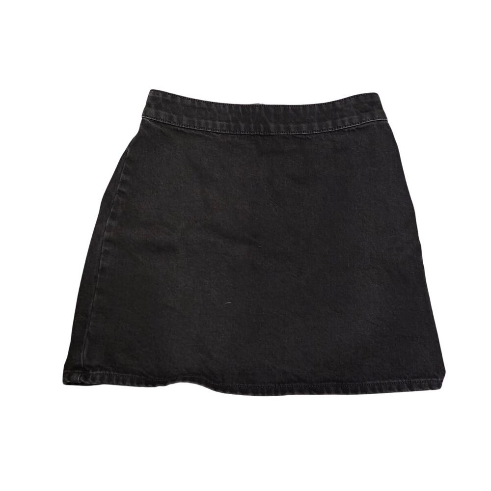 Madewell Black Wash Denim Mini Skirt Womens Size 26